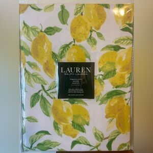 Ralph Lauren Citrus Delight Easter Spring Tablecloth Botanical Floral 60x84" NIP